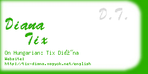 diana tix business card